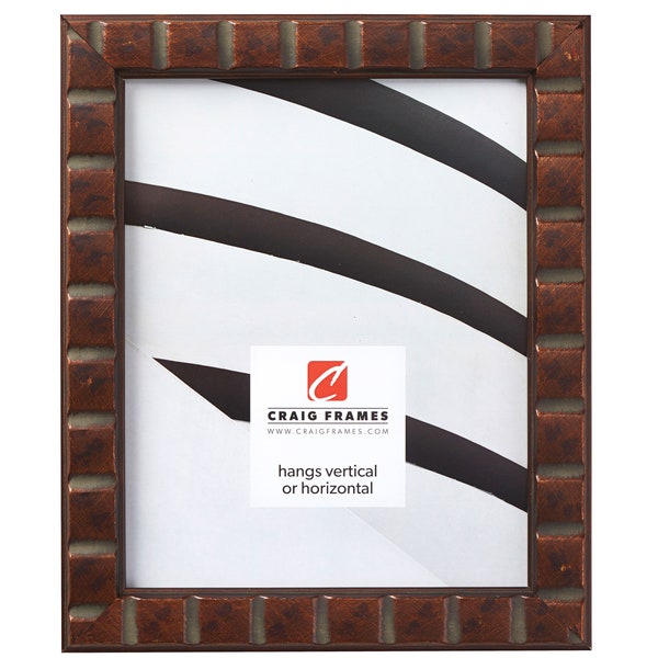 Mosaic, Aged Bronze Picture Frame, 1.125" Wide, 35 Common Sizes (10251) Craig Frames