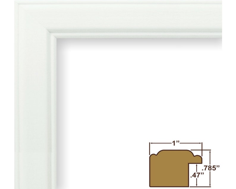 1 Wide Wiltshire 434 8x9 Inch White Picture Frame 434WH0809 Craig Frames