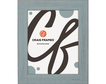 Jasper, Rustic Dixie Grey Picture Frame with Glass, 1.5" Wide, 25 Common Sizes (B925) Craig Frames