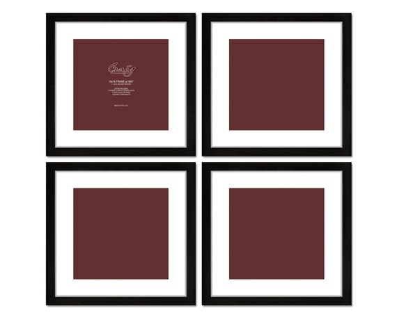 Craig Frames 16x16 Inch Black Picture Frame White Mat With Etsy