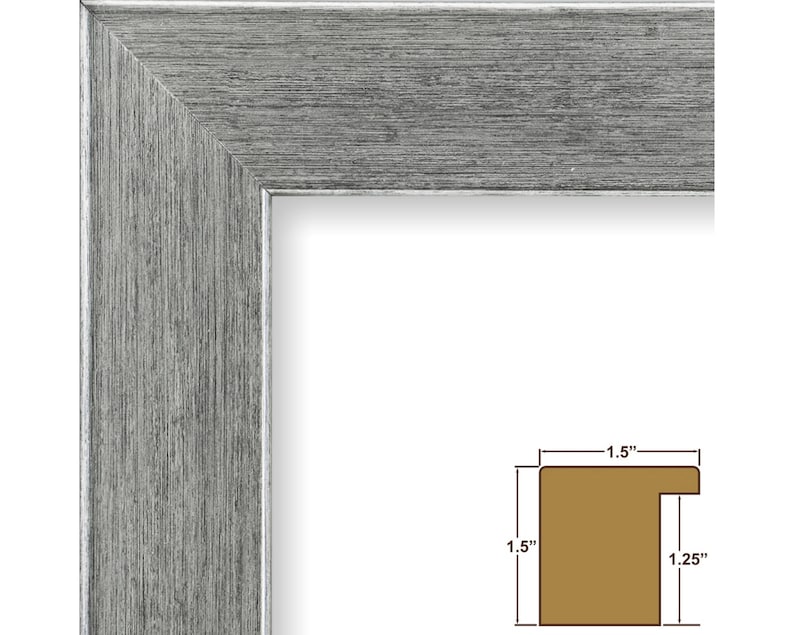 Tall Profile Craig Frames 595431218 12x18 Inch Modern Brushed Silver Picture Frame Bauhaus 59 1.5 Wide