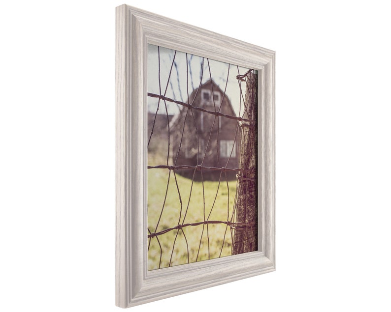 Wiltshire 440, Whitewashed Wood Picture Frame, 1.25 Wide, 35 Common Sizes 440WW Traditional Decor, Solid Wood Frame, Craig Frames image 4