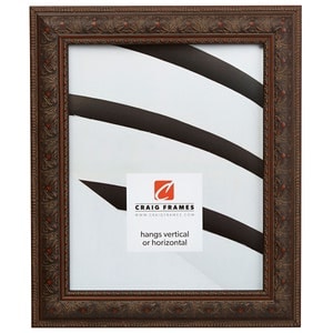 Medici, Antique Mahogany Picture Frame, 1.5&quot; Wide, 35 Common Sizes (9535) Craig Frames