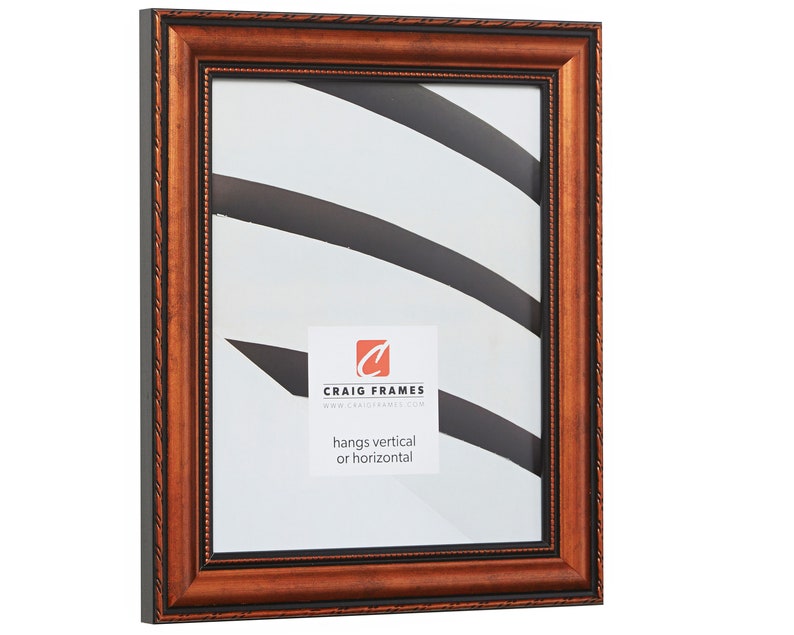 Ornate Copper Picture Frame Victoria 1.375 Wide Craig Frames Copper and Black Frames Traditional Decor 83589050 35 Common Sizes