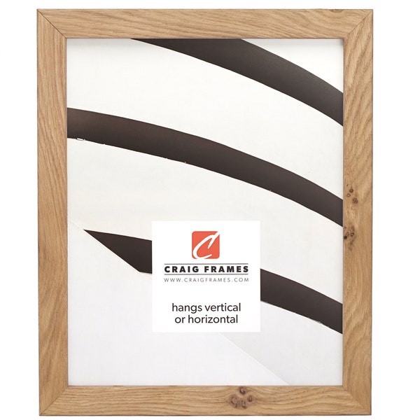 Farmhouse Essentials Tall, Light Brown Picture Frame, .75" Wide, 35 Common Sizes (272310), Craig Frames, Rustic Solid Wood, Thin Photo Frame