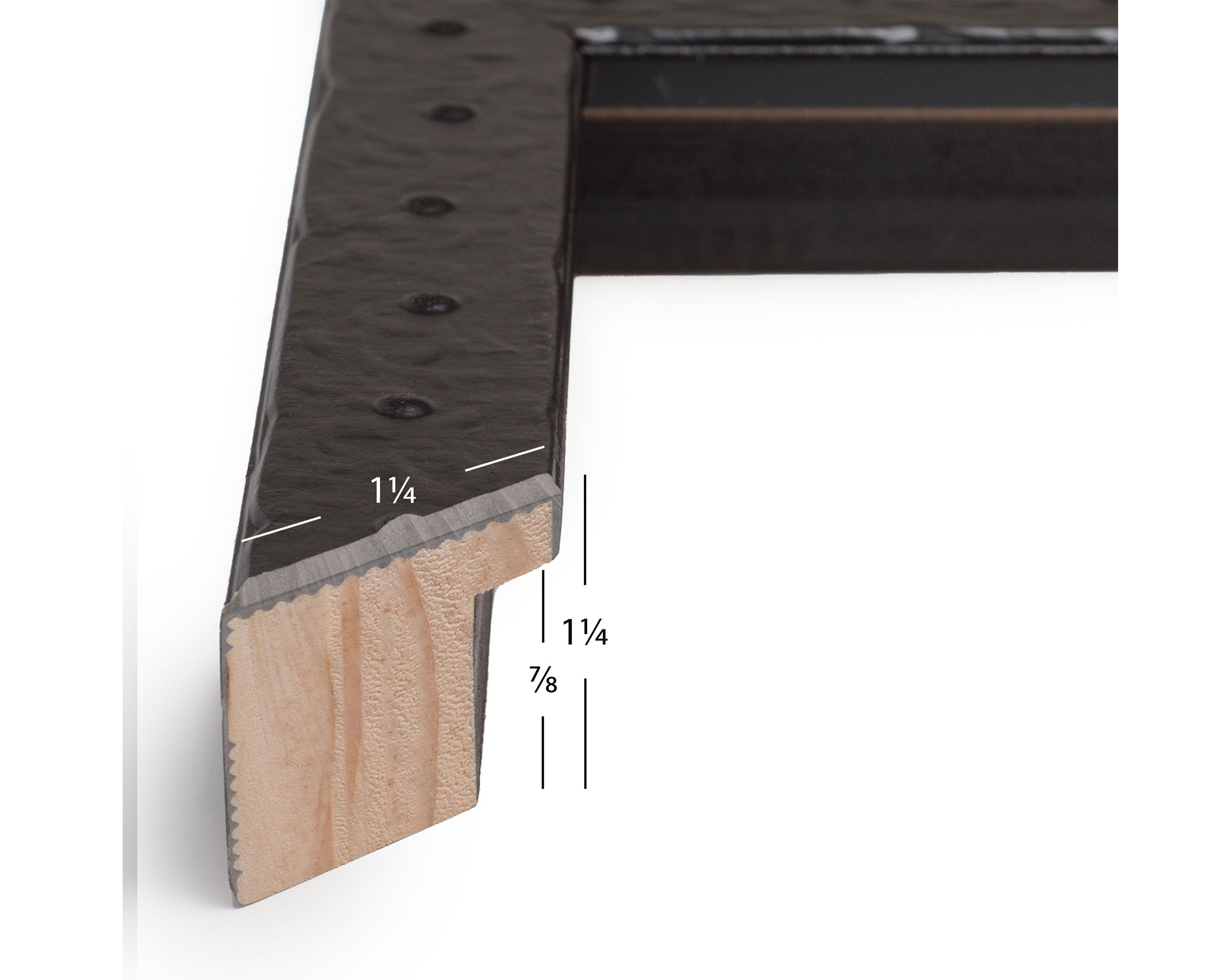 Rivet, Asphalt Black Picture Frame, 1.25