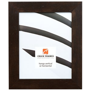 Fiftynine, Espresso Walnut Brown Picture Frame, Tall Profile, 1.5&quot; Wide, 35 Common Sizes (59061) Craig Frames