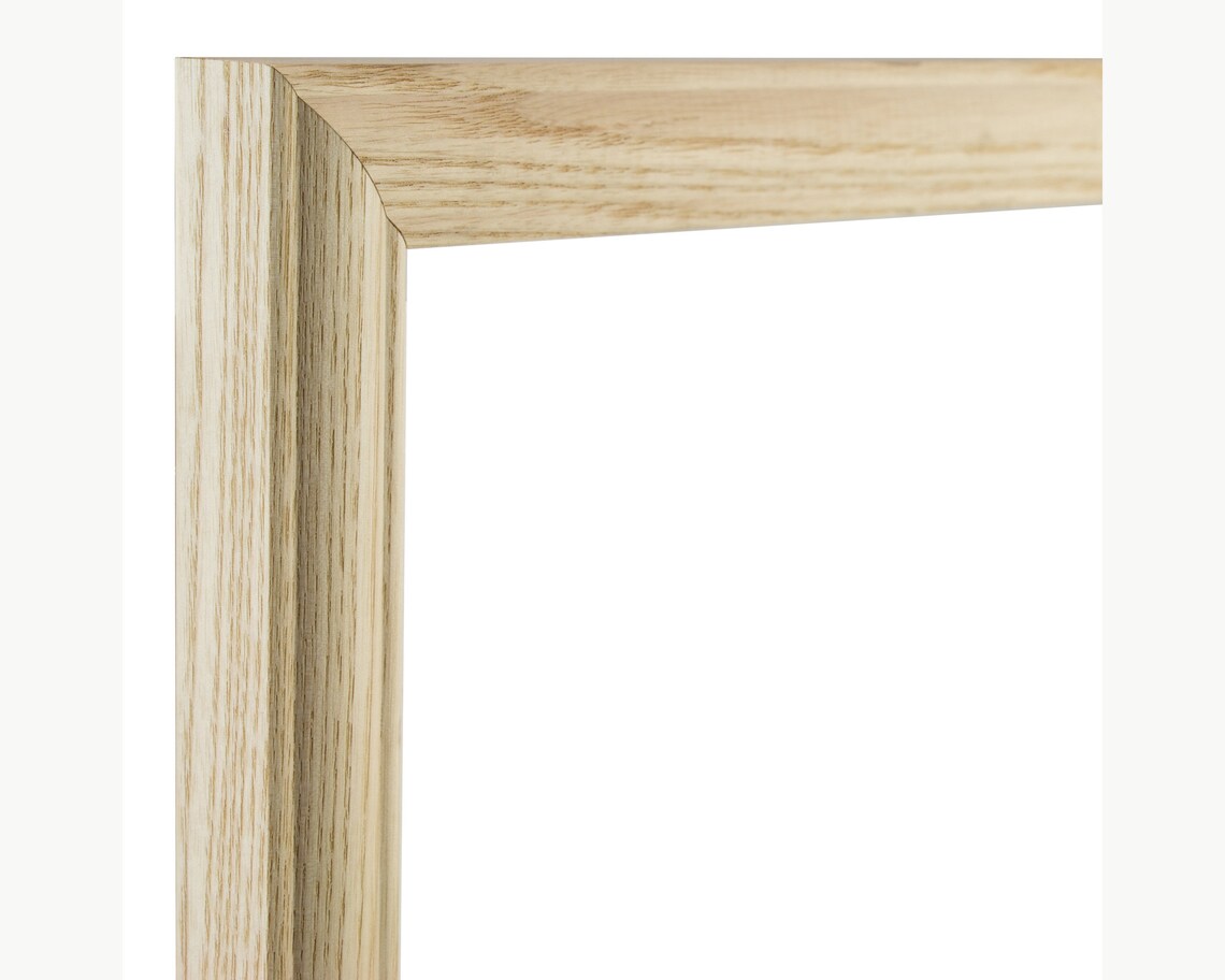 Raw Ash Wood Picture Frame, Traditional Style, .875