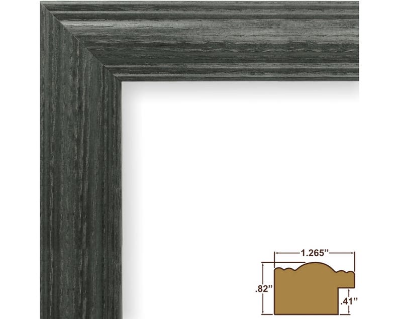 Wiltshire 440 Riverstone 1.265 Wide Craig Frames 16x24 Inch Blue Gray Solid Wood Picture Frame 440BL1624
