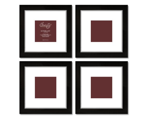 9x9 inch frame Frame 9x9 5 White Mat Picture Black with Inch Craig Frames