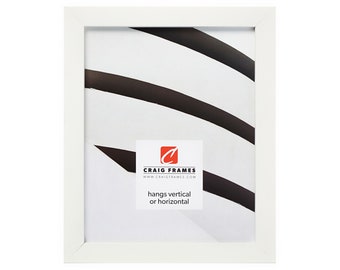 Modern White Picture Frame, .875" Wide, Craig Frames