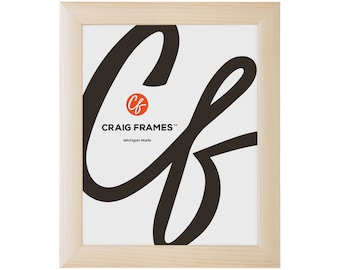 Custom Picture Frame, 1" Contemporary Faux Wood, Made to Order, Brown