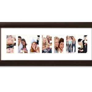 Contemporain, noyer brésilien, 6x20 pouces, 1 » Cadre d’image large avec « AMIS » Collage Mat (232477780620-FRD), Craig Cadres, Portefeuille Photos