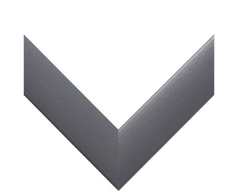 Dark Grey Picture Frame With Single White Mat Craig Frames Contemporary 1 34 Common Sizes 1 Wide 23247635