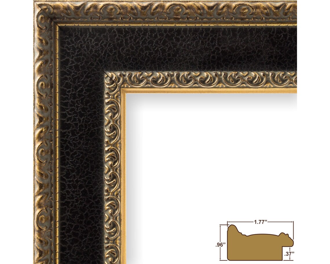 Galerie Antique Gold and Black Picture Frame 1.75 Etsy