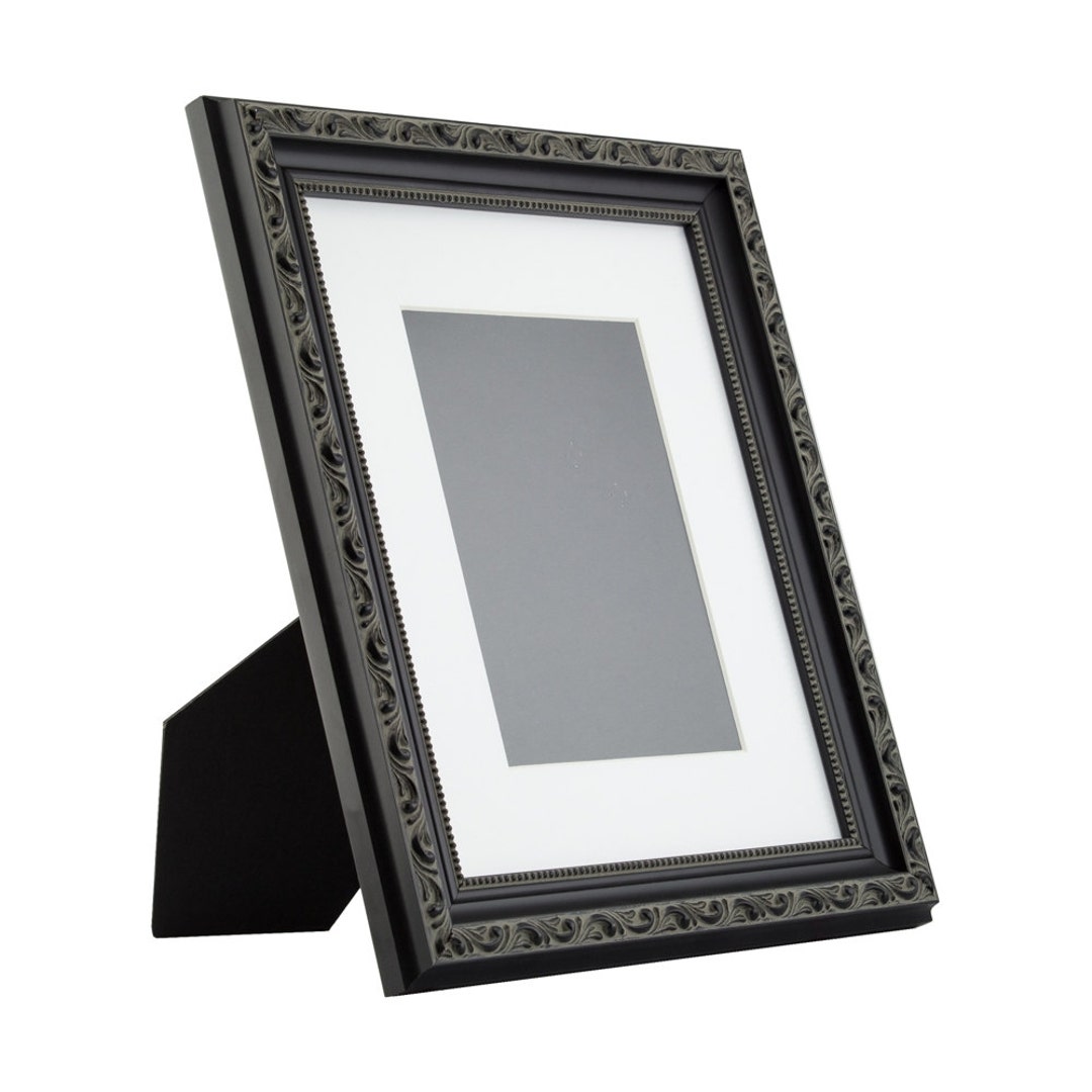 Ancien Ornate 8x10 Inch Antique Black Picture Frame Mat With Etsy