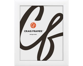 Modern White Picture Frame, 1-inch Wide, Craig Frames