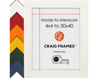 Custom Picture Frame, Colori Bold Colors, Made to Order, 6 Vibrant Options
