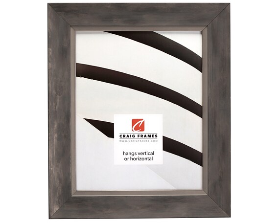 Craig Frames Aristocrat 1.625" Wide Distressed Silver and Grey Picture Frame 