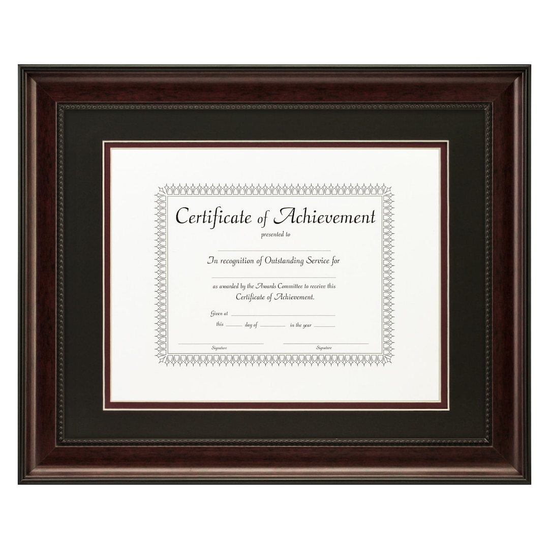 Annesbury, Dark Mahogany Document Frame, 11x14 Inch, Double Mat With