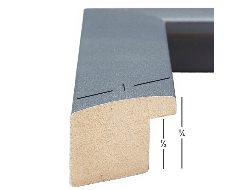 Dark Grey Picture Frame With Single White Mat Craig Frames Contemporary 1 34 Common Sizes 1 Wide 23247635