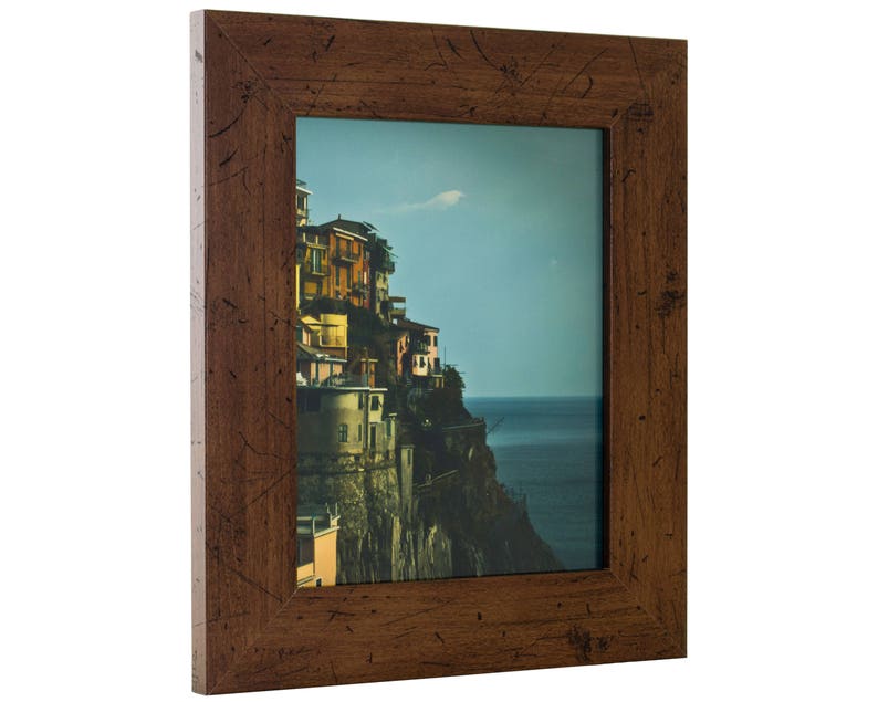 FM74DKW1520 15x20 Inch Dark Walnut Brown Rustic Picture Frame Craig Frames Bauhaus 2 Wide