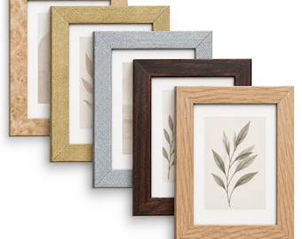Bauhaus 125 Picture Frame, 1.25" Wood Moulding, Modern Wall Frame, Multiple Colors