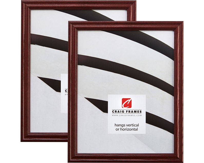 Dark Cherry Solid Wood Picture Frame 35 Common Sizes .75 Wide 200ASHCHL-2 Set of Two Craig Frames Wiltshire 200