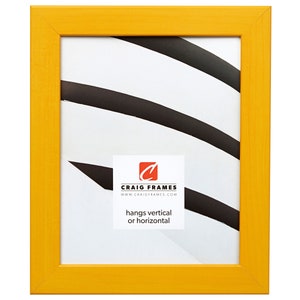 Colori 125, Modern Yellow Picture Frame, 1.25&quot; Wide, 35 Common Sizes (26027) Craig Frames
