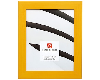 Colori 125, Modern Yellow Picture Frame, 1.25" Wide, 35 Common Sizes (26027) Craig Frames