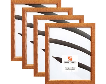 Honey Brown Ash Wood Picture Frame Set, .875" Wide, Craig Frames