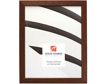 Farmhouse Essentials Tall, Walnut Brown Picture Frame .75" Wide, 35 Common Sizes (11266) Craig Frames, Solid Wood Frame, Modern