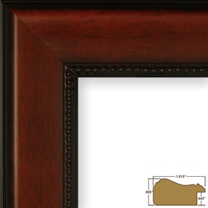 1.75" Deep Cherry Red Solid Wood Picture Frame Craig Frames Redcourt 