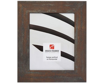 Bauhaus 200, Weathered Steel Picture Frame, 2" Wide, 35 Common Sizes (741665) Craig Frames