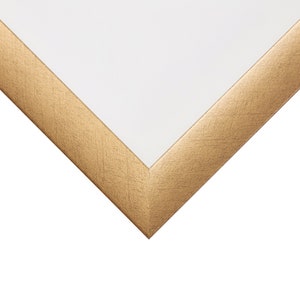 Modern 1" Picture Frame, Smooth Finish, Various Colors Gold