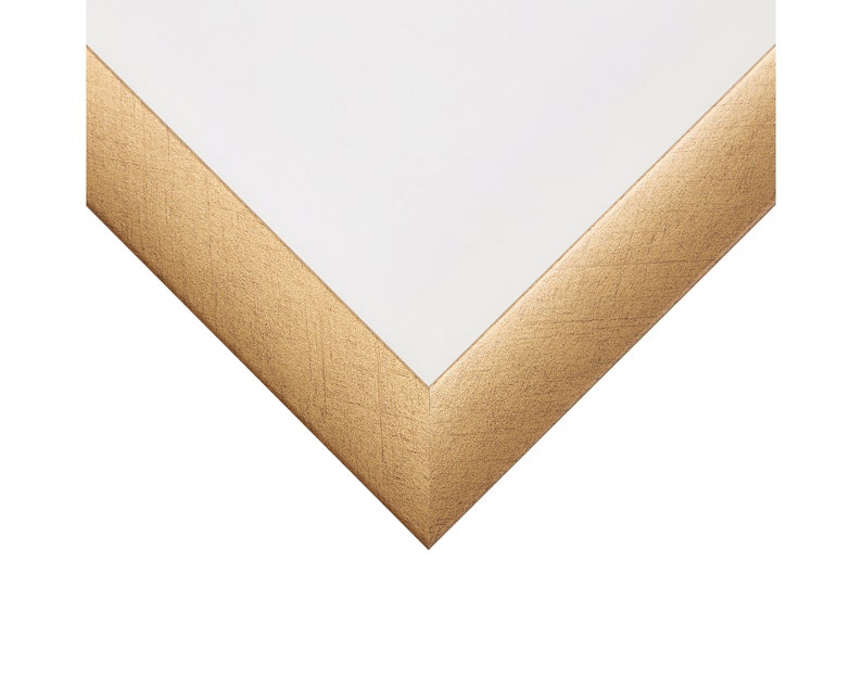 Modern 1" Picture Frame, Smooth Finish, Various Colors Gold