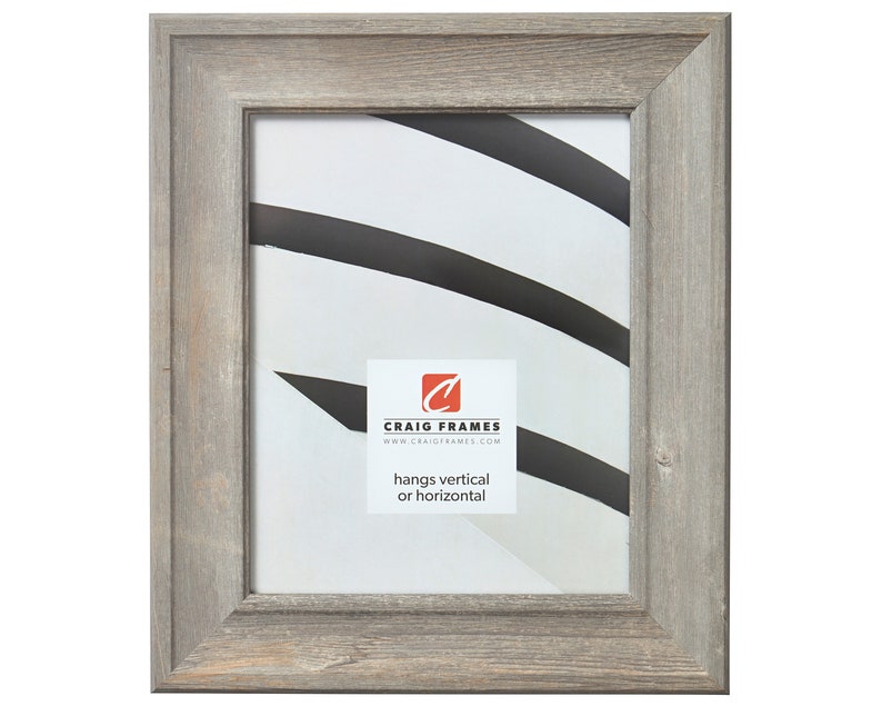 28515008511 Craig Frames 8.5x11 Inch Faux Barnwood Picture Frame Scalloped American Barn