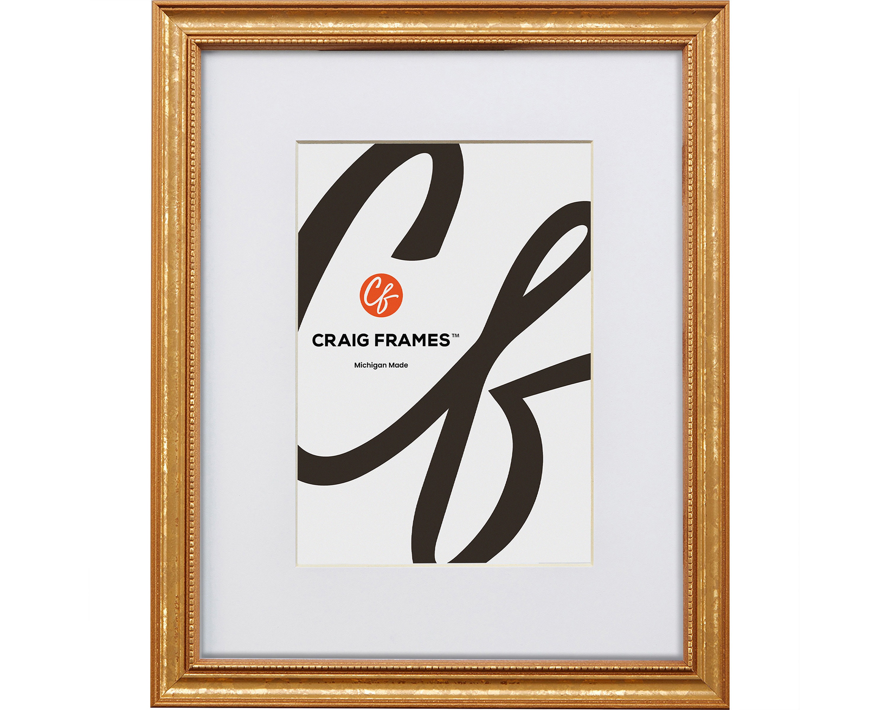 Craig Frames 314GD 16x20 Ornate Gold Picture Frame Matted to