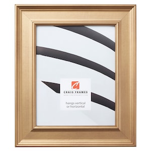 Revival, Distressed Gold Picture Frame, 2" Wide, 35 Common Sizes (97302) Craig Frames Thick Gold Traditional Picture Frame Contemporary