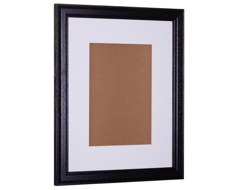 639182401B37A Craig Frames Black 18x24 Inch Simple Black Hardwood Picture Frame with 12x18 Single White Mat Wiltshire 236