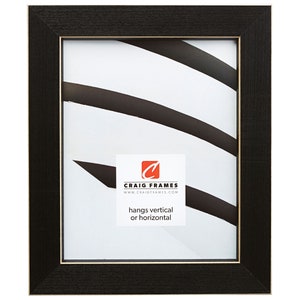 Shaker 276, Black Picture Frame, 1.5&quot; Wide, 35 Common Sizes (276BK) Craig Frames