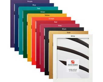 Confetti Primary, Modern Picture Frame, .875" Wide, Various Colors, 35 Common Sizes, Craig Frames