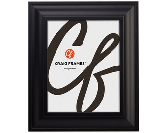 Black Picture Frame, 2 Inch Wide, Contemporary Photo Frame