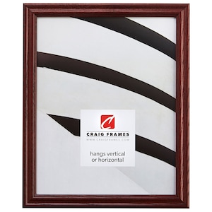 Wiltshire 200, Dark Cherry Solid Wood Picture Frame, .75&quot; Wide, 35 Common Sizes (200ASHCH) Craig Frames Cherry Stained Wood Picture Frame