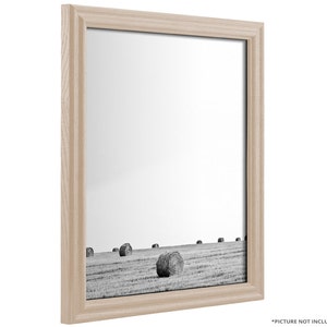 Whitewashed Wood Picture Frame, 20x30, Thin Ash Wood image 2