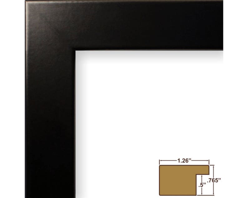 Bauhaus 1.25 Wide Craig Frames 262731622 16x22 Inch Modern Black Picture Frame