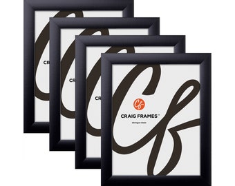 Black Picture Frame Set of Four, Modern Gallery Wall Decor