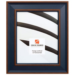 Country Estate, Blue Hardwood Picture Frame, 2&quot; Wide, 35 Common Sizes (62405051) Craig Frames