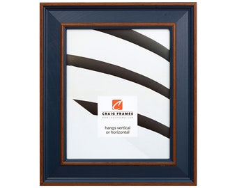 Country Estate, Blue Hardwood Picture Frame, 2" Wide, 35 Common Sizes (62405051) Craig Frames