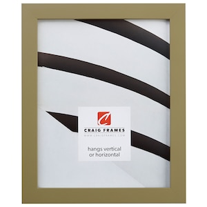 Confetti, Modern Olive Green Picture Frame, .875&quot; Wide, 70 Sizes (140646) Craig Frames